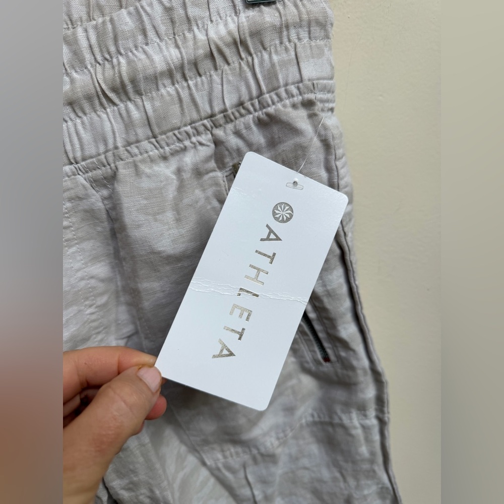 NWT Athleta Cabo Tide Linen Joggers - Picture 4 of 7